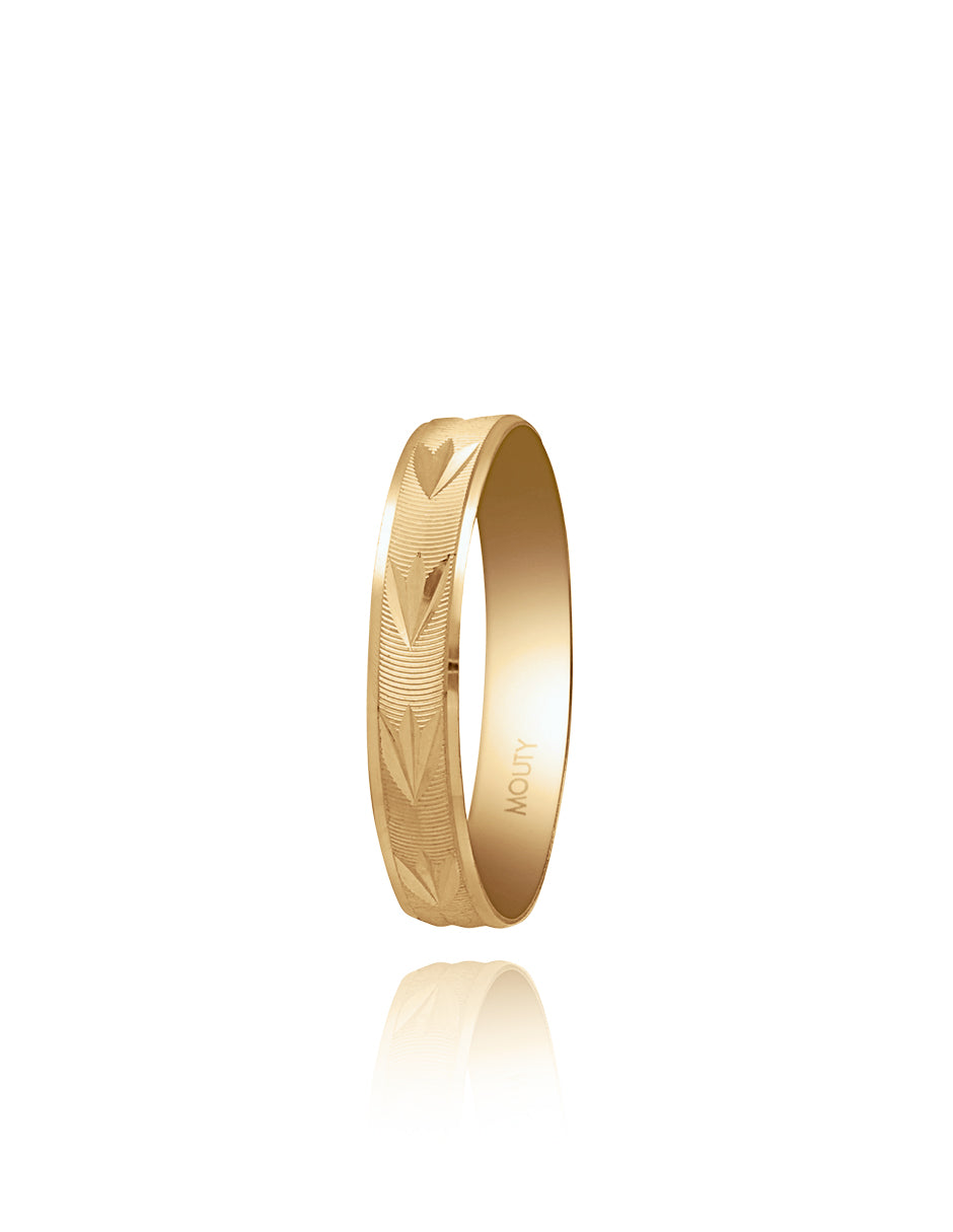 4mm Eros hoop in 10k yellow gold 