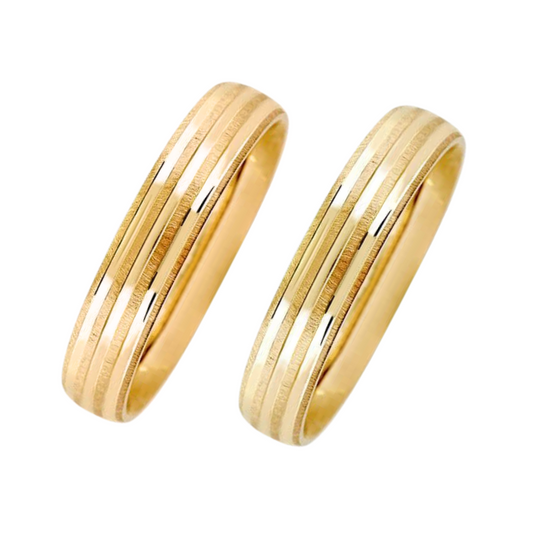 Ethan Hoop Duo in 10k Yellow Gold (6mm) 