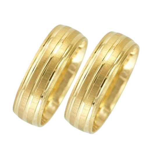 Ethan Hoop Duo in 10k Yellow Gold (6mm) 