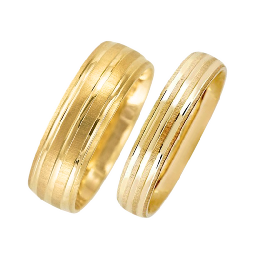 Ethan Hoop Duo in 10k Yellow Gold (6mm) 