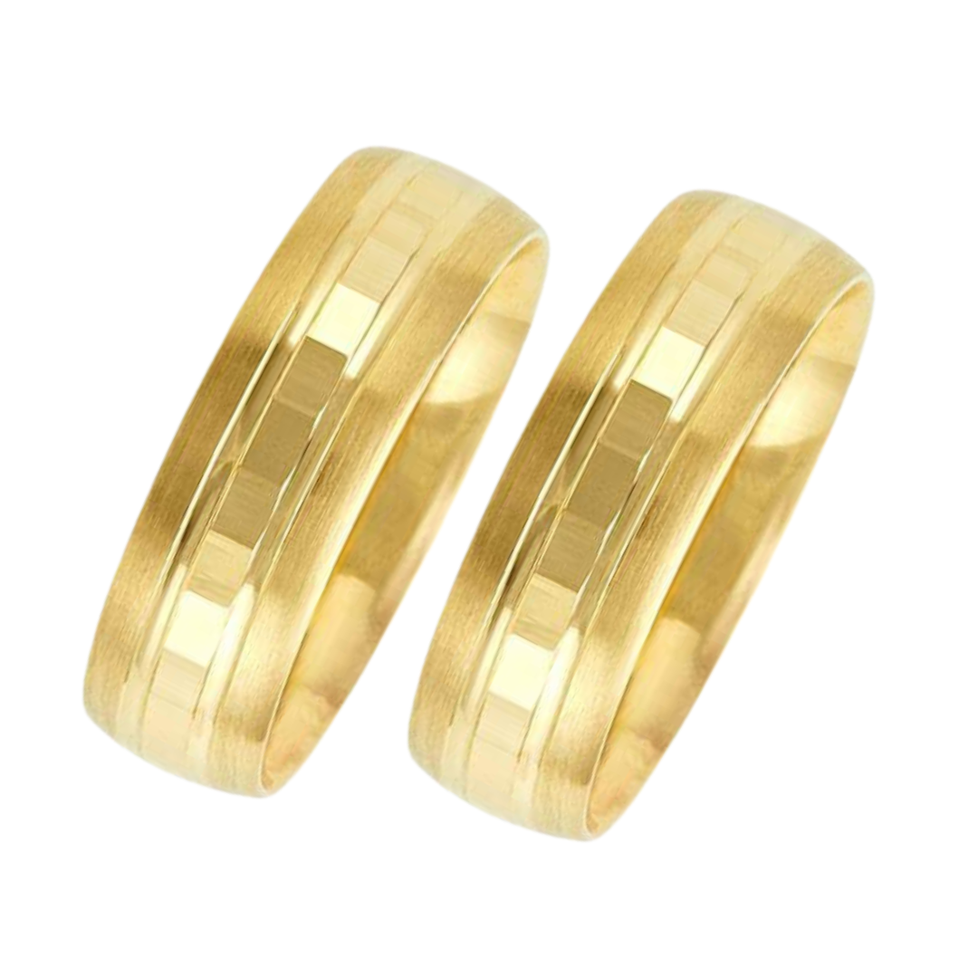 Ethan Hoop Duo in 10k Yellow Gold (6mm) 