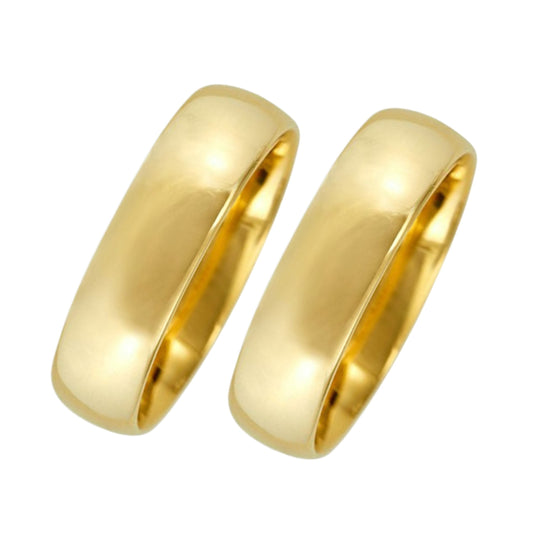 Ethan Hoop Duo in 10k Yellow Gold (6mm) 