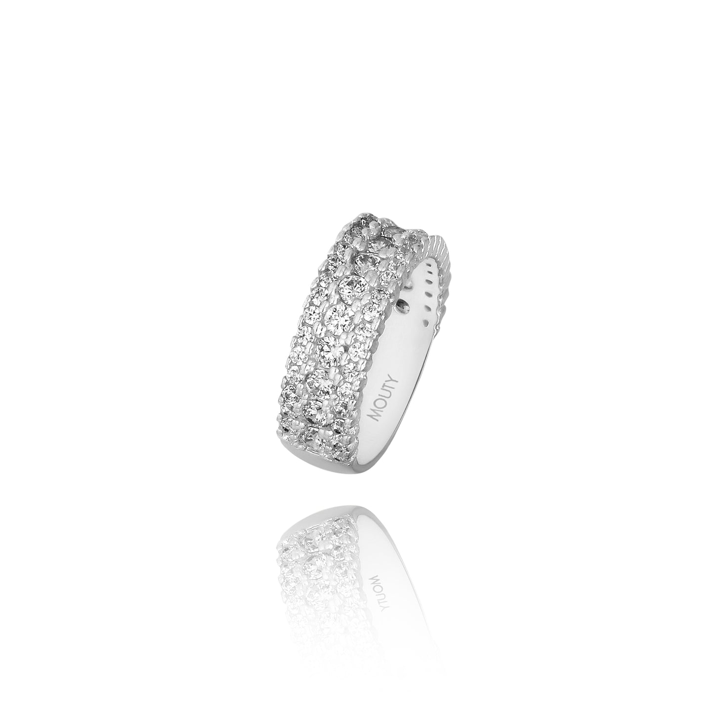 Enith Ring in 10k White Gold with Zirconia 