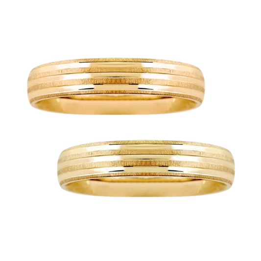 Ethan Hoop Duo in 10k Yellow Gold (6mm) 