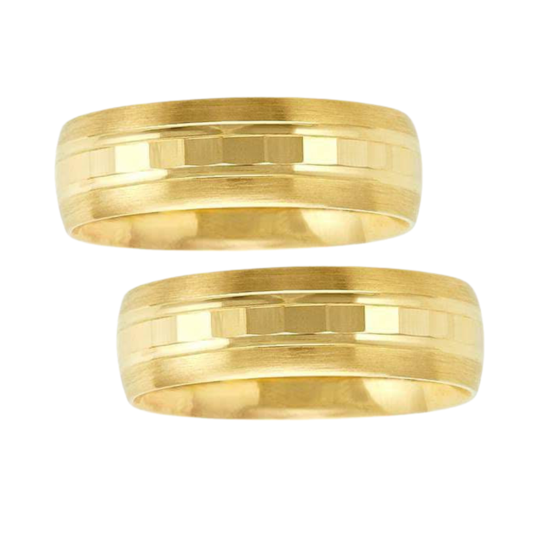 Ethan Hoop Duo in 10k Yellow Gold (6mm) 