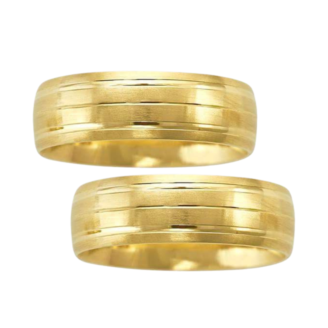 Ethan Hoop Duo in 10k Yellow Gold (6mm) 