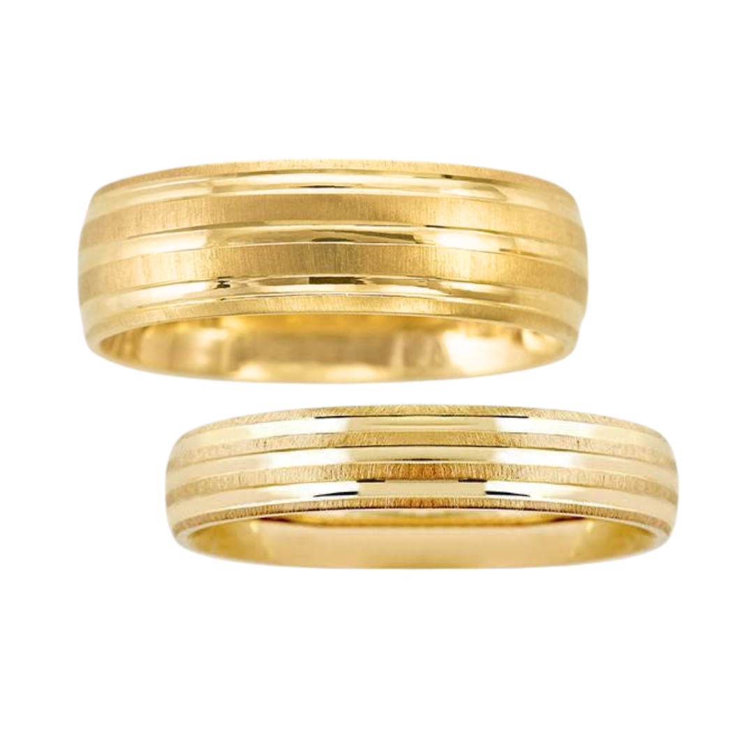 Ethan Hoop Duo in 10k Yellow Gold (6mm) 