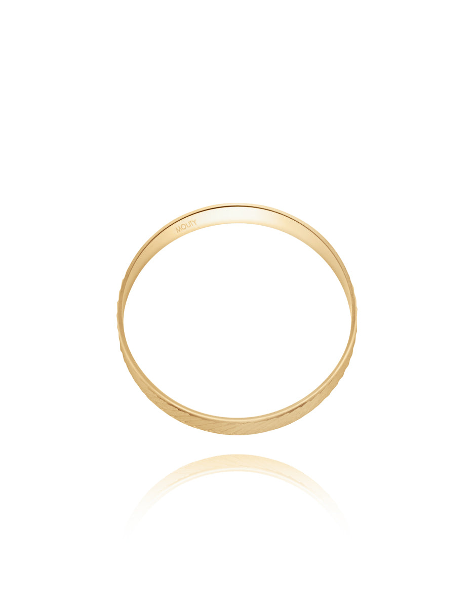 Ryan 4mm hoop in 10k yellow gold 