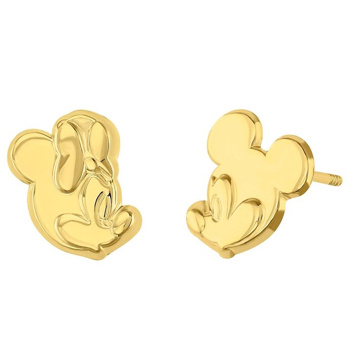 Broqueles kiss oro amarillo 10k Disney®️ 6mm