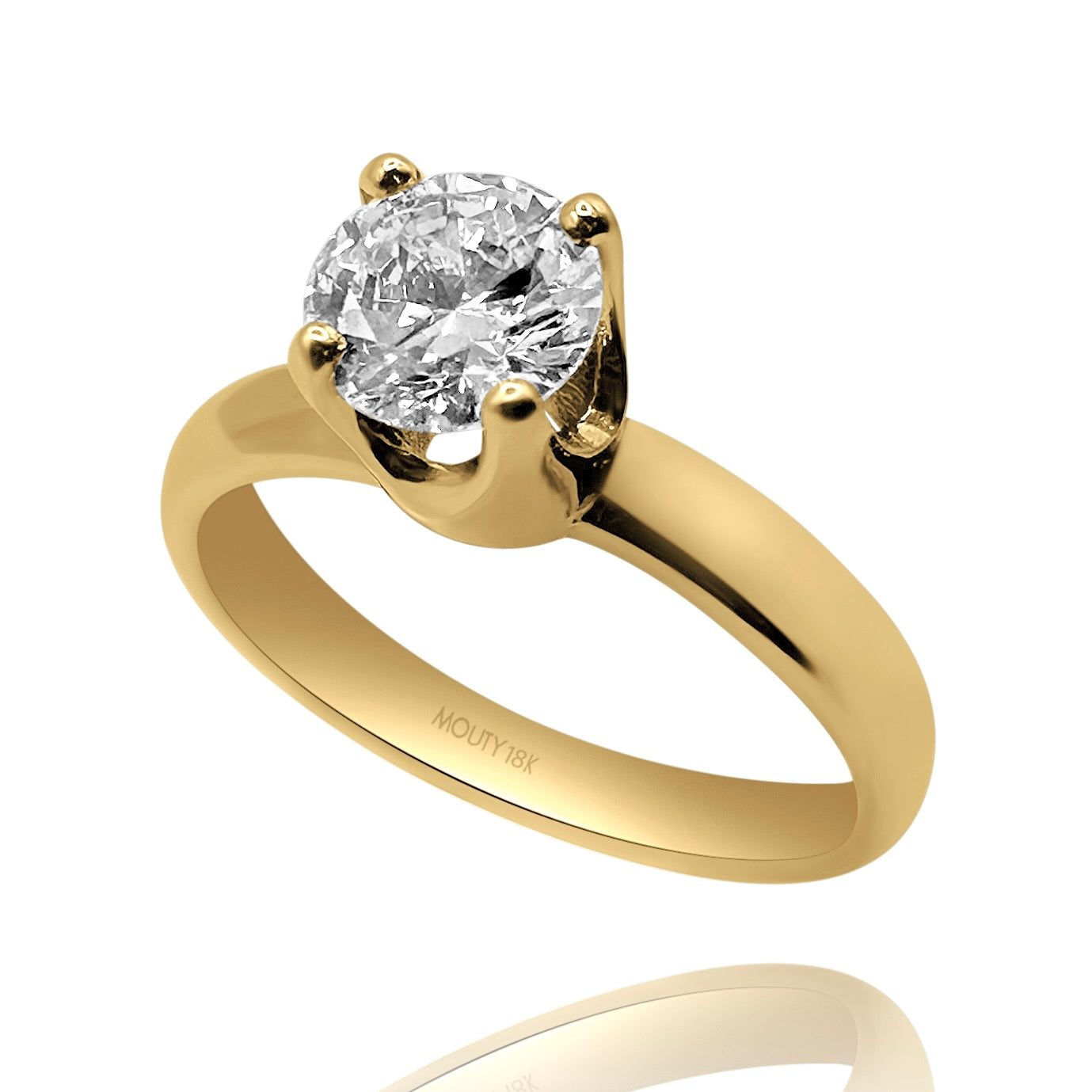 Anillo Isabella en Oro amarillo 18k con diamante de laboratorio 1.0 ct