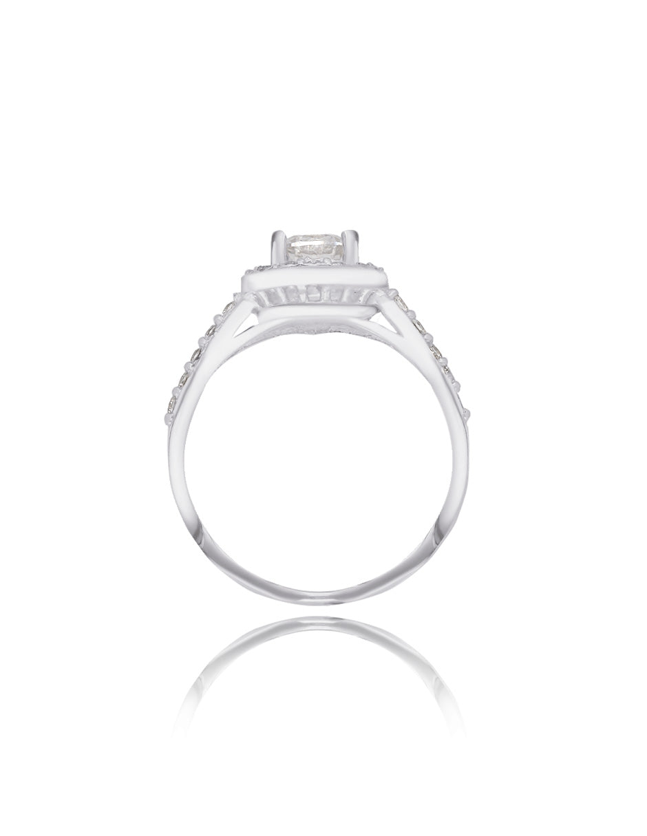 Adelaide ring in silver with zirconias