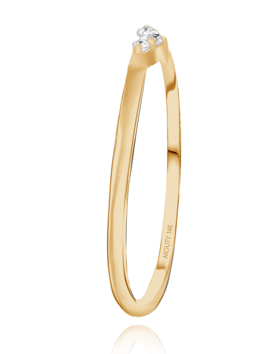 Angeline ring in 14k yellow gold with diamonds