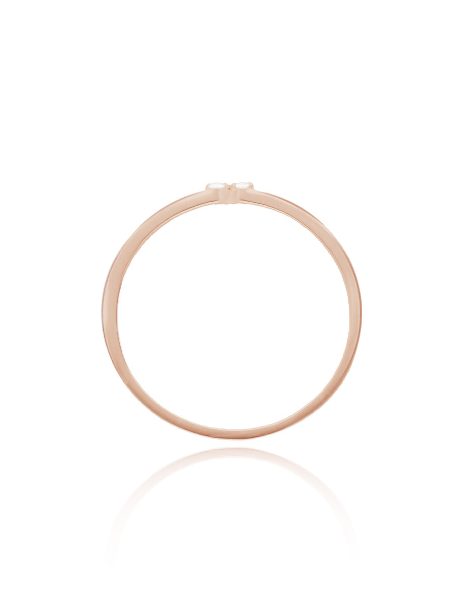 Angeline ring in 18k rose gold with diamonds 