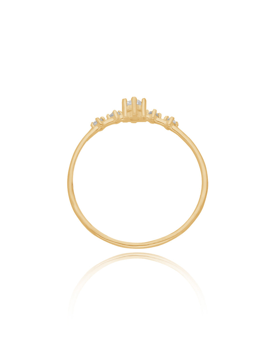 Ariana ring in 14k yellow gold with zircons