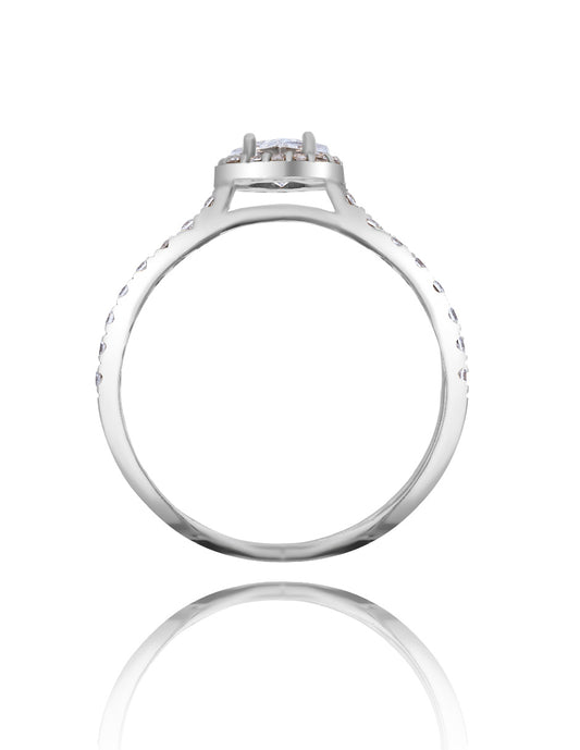 Adelaide ring in silver with zirconias