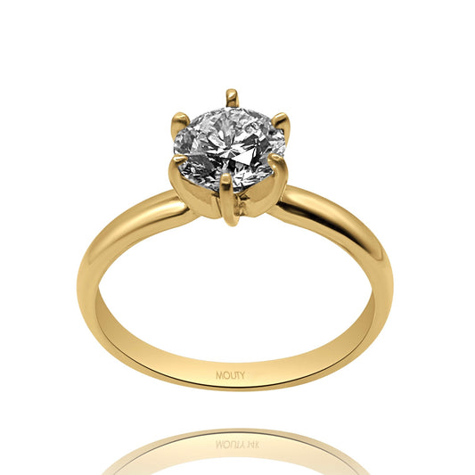 Anillo Amelie en Oro amarillo 18k con diamante de laboratorio 1.0 cts