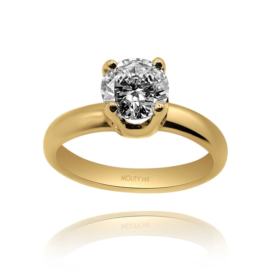 Anillo Isabella en Oro amarillo 14k con diamante de laboratorio 1.0 ct