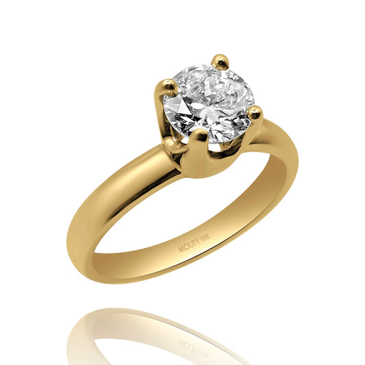 Anillo Isabella en Oro amarillo 18k con diamante de laboratorio 1.0 ct