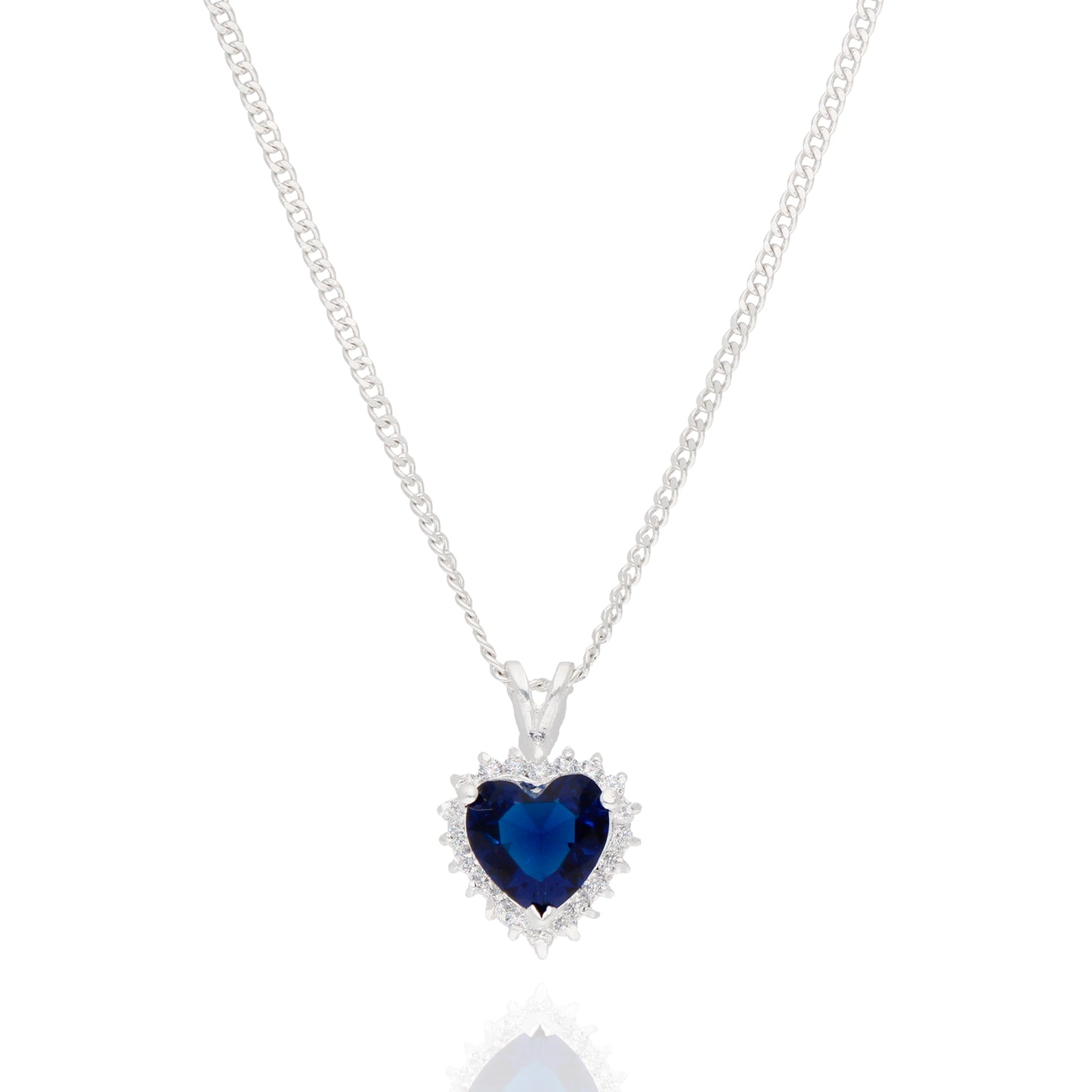 Love en plata con circonia Azul