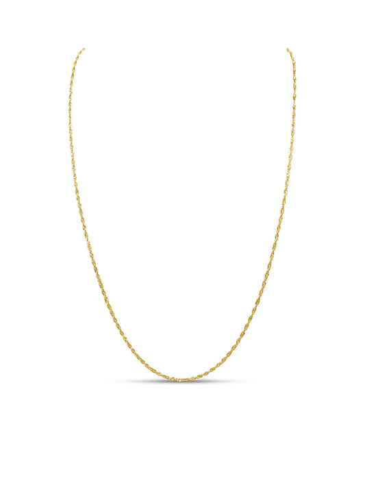 Italian Torsal Unisex Chain in 10k Yellow Gold