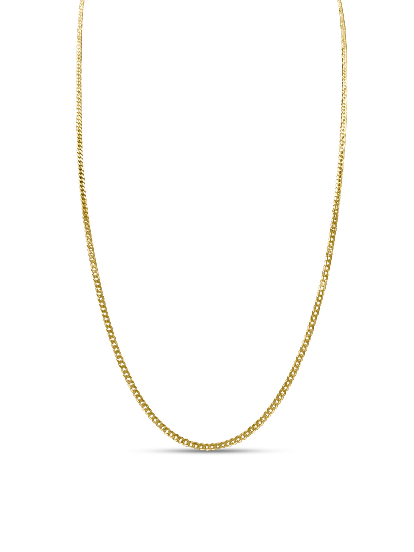 Curb chain in 14k yellow gold 