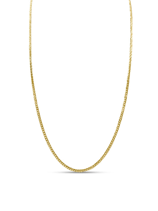 Curb chain in 14k yellow gold 