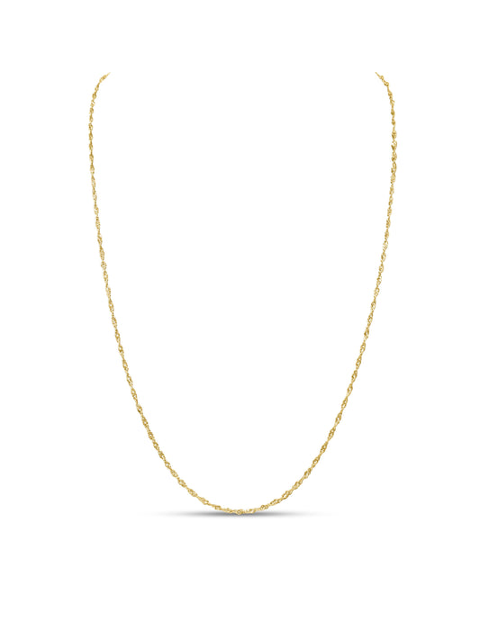 Italian Torsal Unisex Chain in 10k Yellow Gold