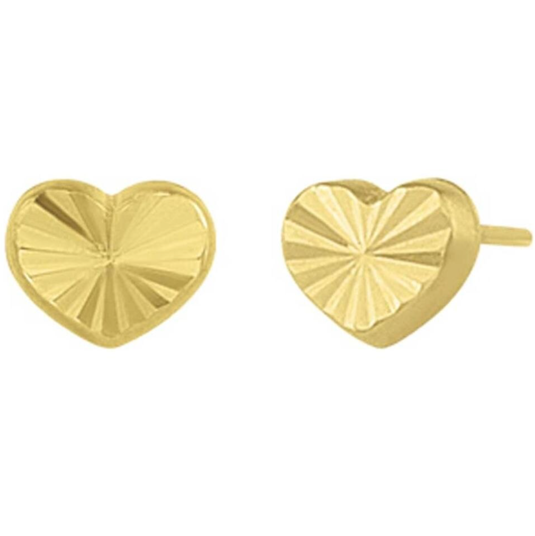 Basic diamond heart brooches in 14k yellow gold Cod: 14301 5mm