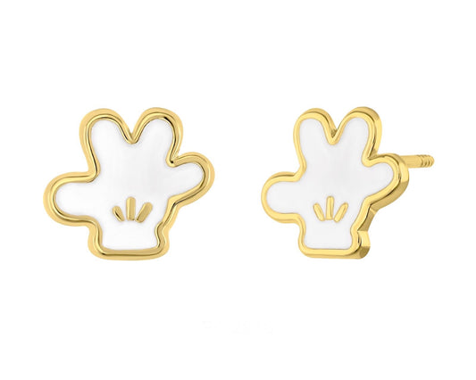 Broqueles guante esmaltado Mickey oro amarillo 10k Disney®️