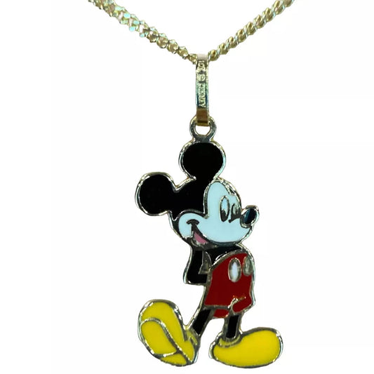 Collar Mickey completo esmaltado en oro amarillo 10k Disney®️