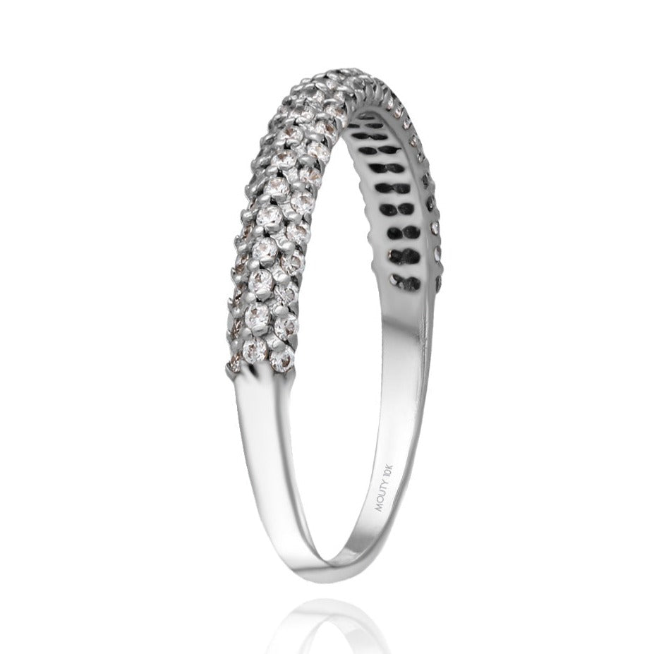 Emma ring in 10k white gold with zircons