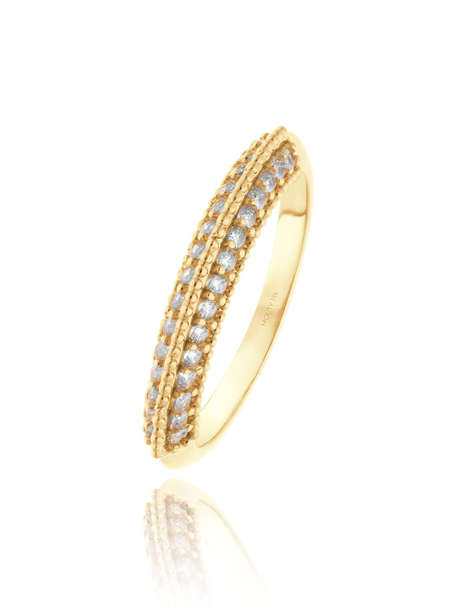 Elsie ring in 14k yellow gold with zircons