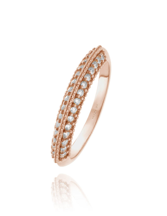 Elsie ring in 10k rose gold with zircons