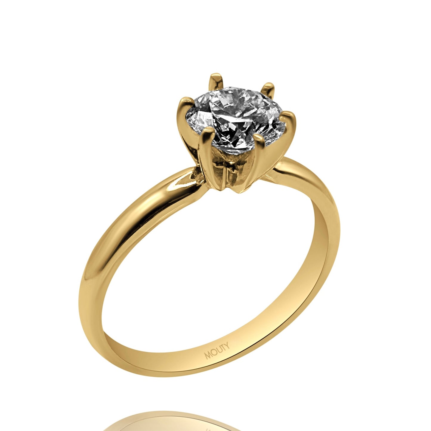 Anillo Amelie en Oro amarillo 18k con diamante de laboratorio 1.0 cts