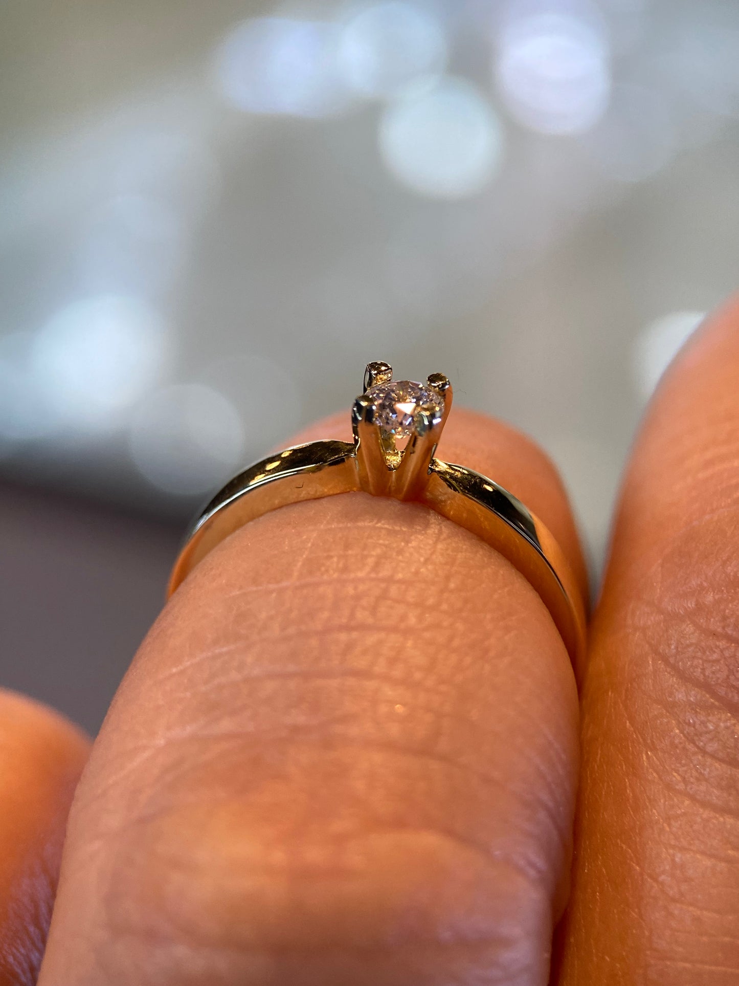 Celine ring in 14k yellow gold with diamond