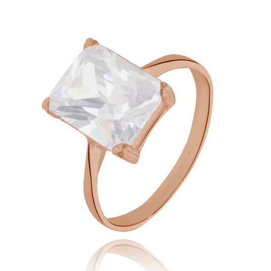 Christine Ring in 14k Rose Gold with Zirconia