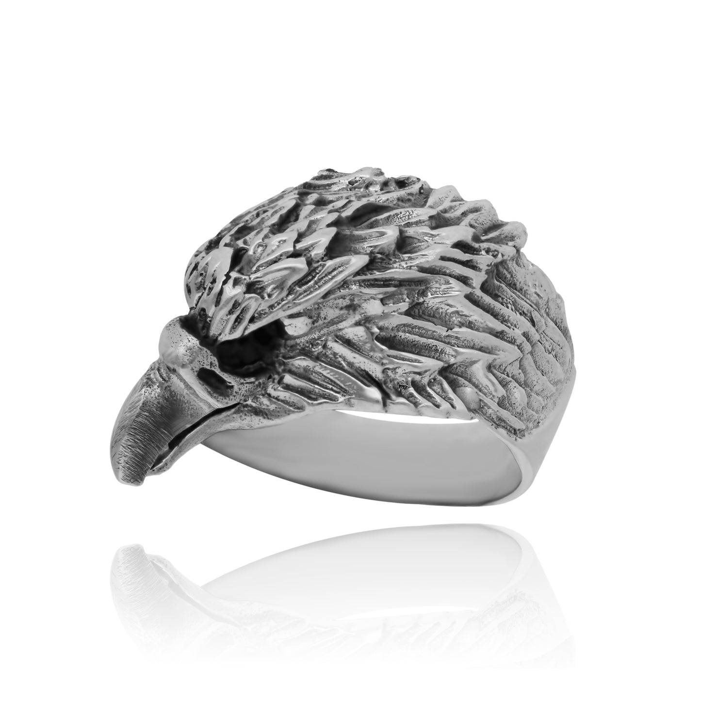 Anillo de aguila en plata pavonada Cod: ANPML001 – Mouty Joyería