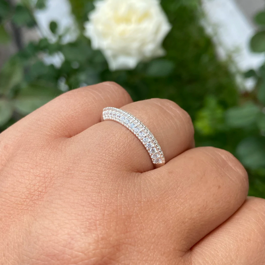 Richard-Elsie Ring Duo in Silver with Zirconia