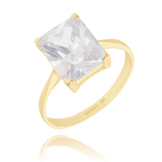 Christine Ring in 18k Yellow Gold with Zirconia