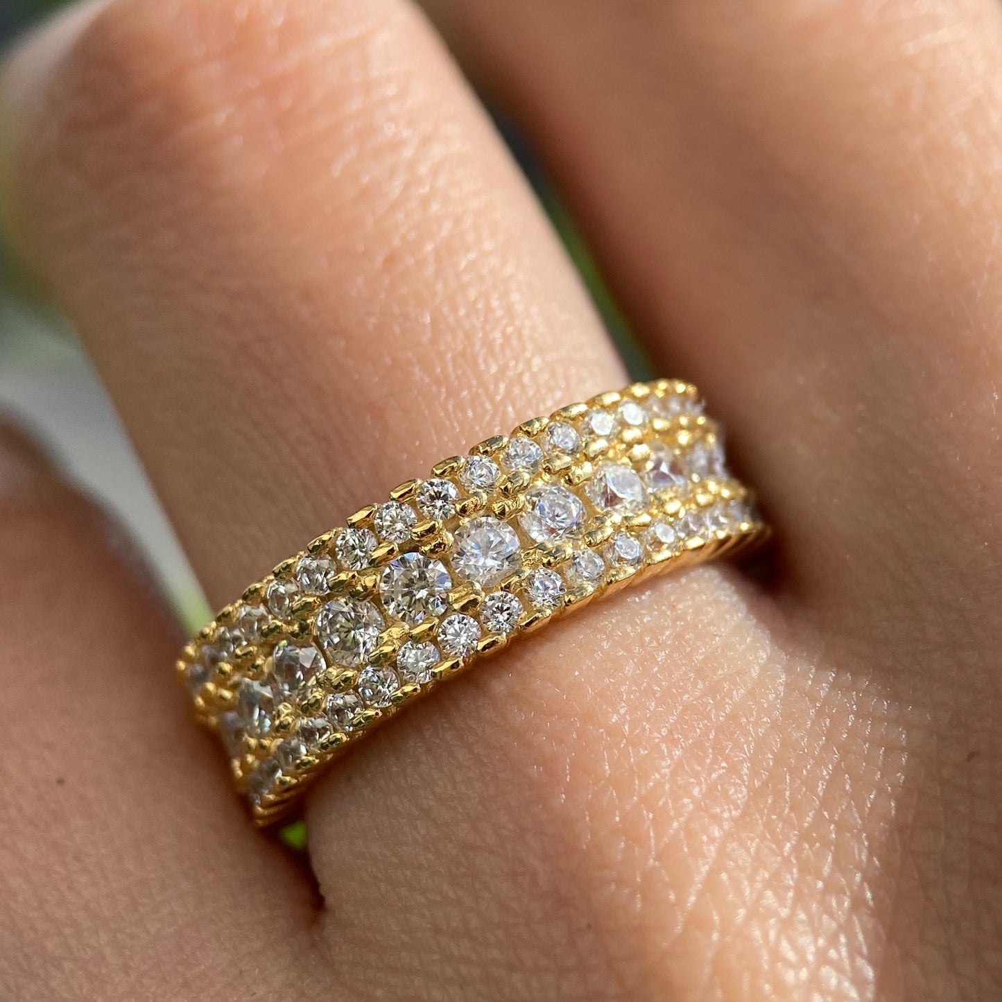 Anillo Enith en Plata con Baño de Oro Amarillo